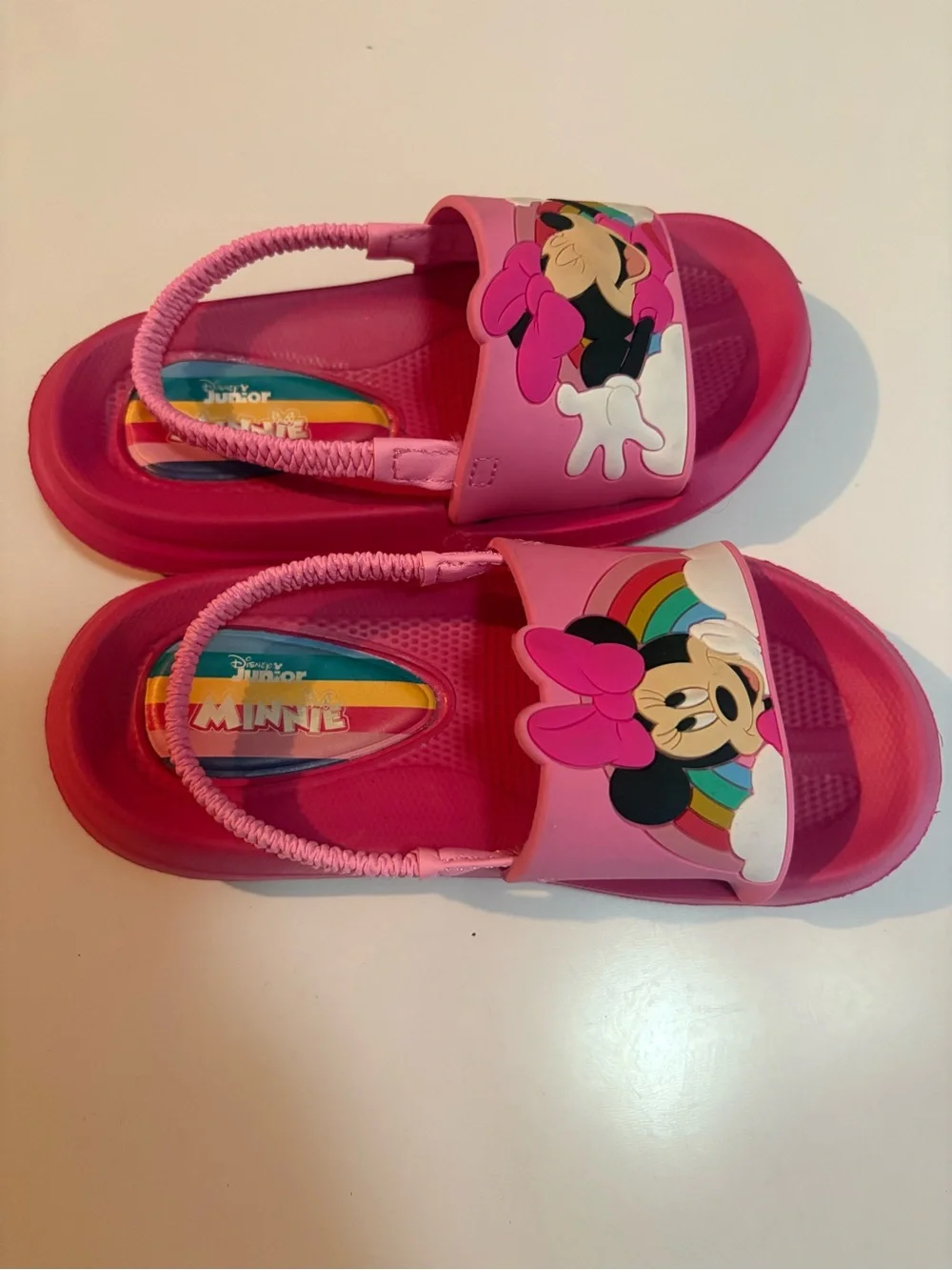 Minnie Mouse Toddler Girls Pink Slide Sandals Size 9-10